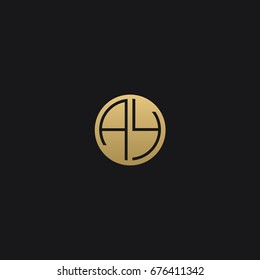 Professional Minimal Circular Shape initials A Y or Y A logo template of in vector