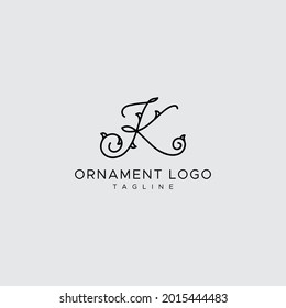 professionelles und minimales, elegantes abstraktes Ornament-Logo