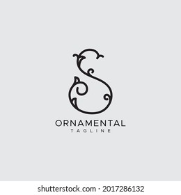 logotipo de ornamento abstracto profesional y minimalista