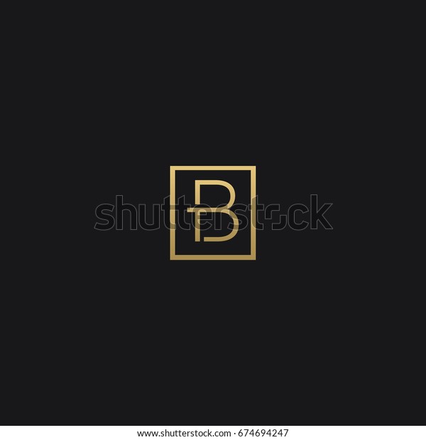 Professional Minimal Geometric Style Logo B Stock Vector (Royalty Free ...