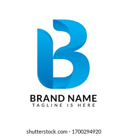 Professional minimal gradient B logo design. Ready for any business brands.