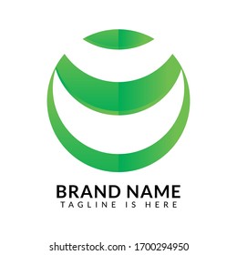 Professional minimal gradient green elliptical logo design.