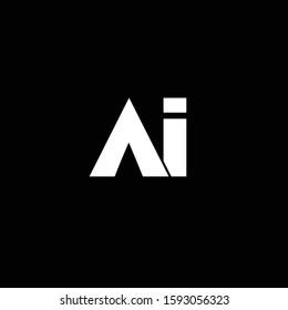 Professional Minimal Letter AI Logo Design in Editable Vector Format