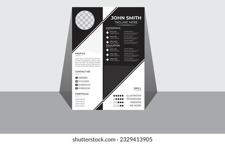 Professional and minimal resume design template