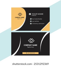 Professional and minimal vector business card