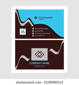 Professional and Minimal Vector Business Card Template 