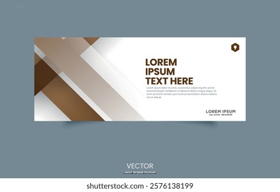 Professional Minimalist Banner with Abstract Gold Accents