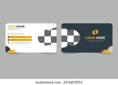 Professional and Minimalist Business Card Design Template.