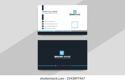 Professional and Minimalist Business Card Design, Visiting Card.