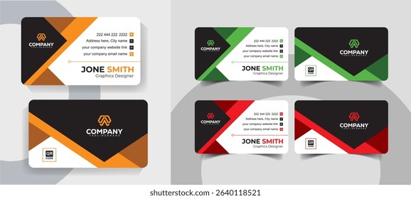  Professional and Minimalist Business Card Template for Corporate Use