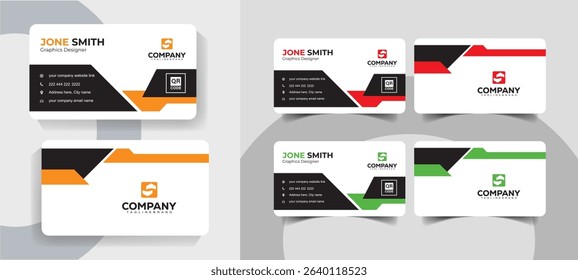  Professional and Minimalist Business Card Template for Corporate Use