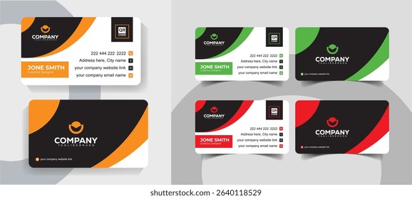  Professional and Minimalist Business Card Template for Corporate Use