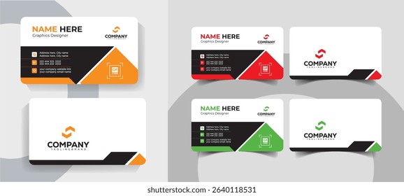  Professional and Minimalist Business Card Template for Corporate Use