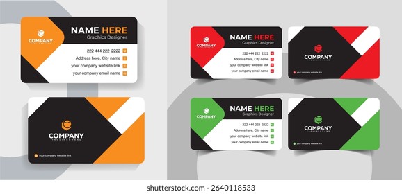  Professional and Minimalist Business Card Template for Corporate Use