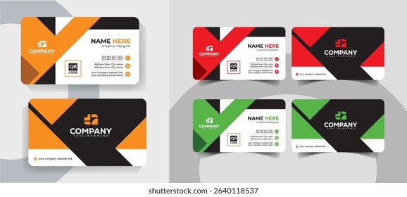  Professional and Minimalist Business Card Template for Corporate Use