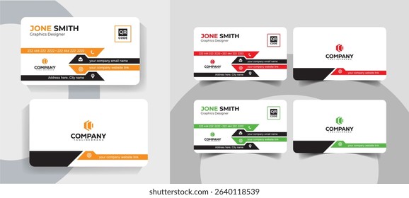  Professional and Minimalist Business Card Template for Corporate Use
