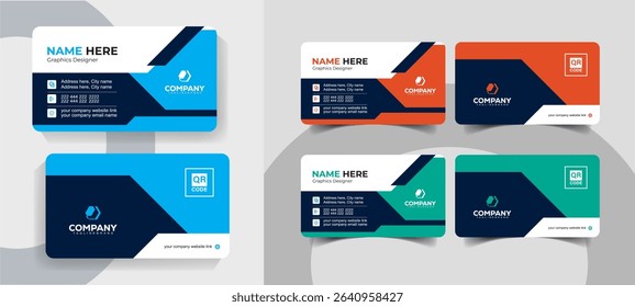Professional and Minimalist Business Card Template for Corporate Use