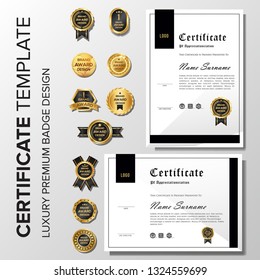 Professional Minimalist Certificate with badge