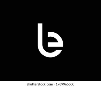 Professional and Minimalist Letter BE EB Logo Design, Editable in Vector Format in Black and White Color
