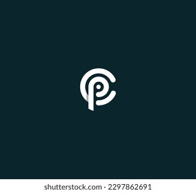 Professional and Minimalist Letter CP, PC Logo Design, Editable in Vector Format
