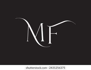 Professional and Minimalist Letter MF FM Logo Design,