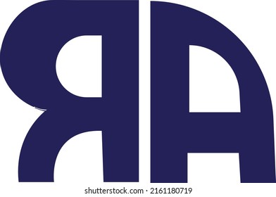 Professional and Minimalist Letter RA PA AR AP Logo Design, Editable in Vector Format in Blue Color