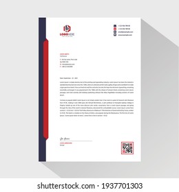 Professional Minimalist Letterhead Design Template | Vector illustration