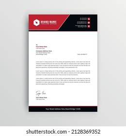 Professional minimalist letterhead design template