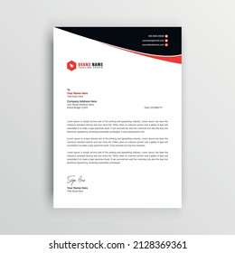 Professional minimalist letterhead design template