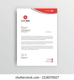 Professional minimalist letterhead design template