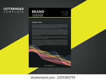 Professional Minimalist Letterhead Design Template | Vector illustration