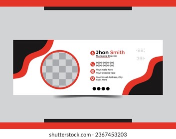 Professional minimalist modern email sighnature design.