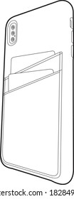 Professional Mobile Phone Cover Vector / Line Drawing. Icon, Logo, Design, Element