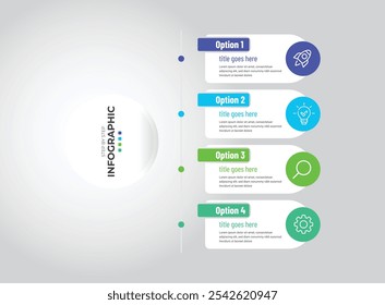 Professional moder stepts by steps infographic model