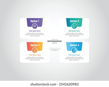 Modelo de infografía de pasos por pasos del Profesional moderno