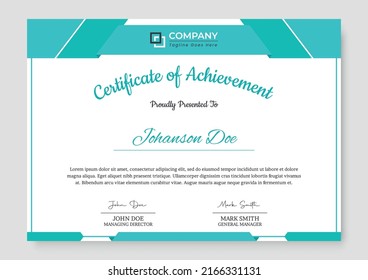 Professional and Modern Award Certificate Design Template