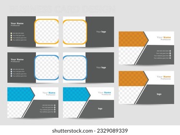 Professional  Modern Business Card Design Template, vector Design Template
