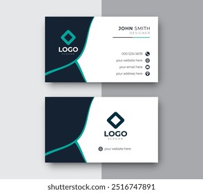 Professional modern business card design template
