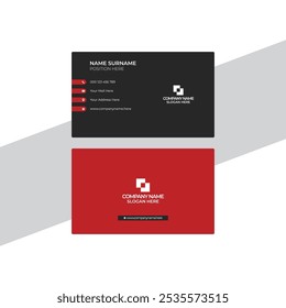 Professional modern business card design template