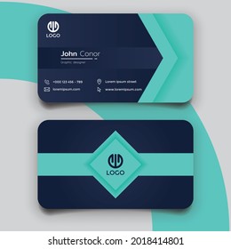 Professional modern business card template. Stationery design name card vector template. CMYK Mode