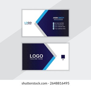 Modelo de cartão de visita profissional e moderno, ideal para marcas pessoais, identidade corporativa ou pequenas empresas. Arquivo vetorial totalmente editável com layout limpo, pronto para impressão e fácil de personalizar. 