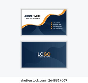 Modelo de cartão de visita profissional e moderno, ideal para marcas pessoais, identidade corporativa ou pequenas empresas. Arquivo vetorial totalmente editável com layout limpo, pronto para impressão e fácil de personalizar. 