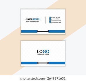 Modelo de cartão de visita profissional e moderno, ideal para marcas pessoais, identidade corporativa ou pequenas empresas. Arquivo vetorial totalmente editável com layout limpo, pronto para impressão e fácil de personalizar. 