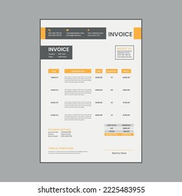 Professional modern business invoice template design