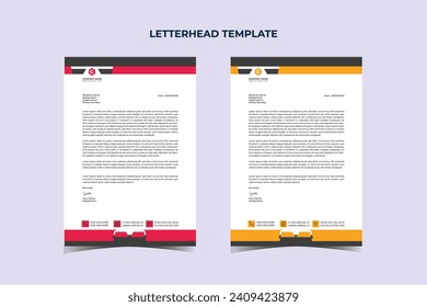 Professional Modern Business Letterhead Design Template 