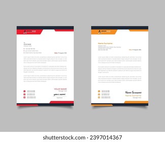Professional and modern business letterhead template design
