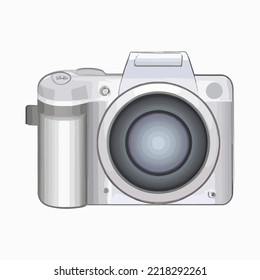 Professional Modern Camera Illustration Vector. Photograph Equipment