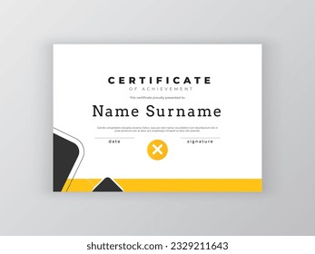 Plantilla de diseño de certificados moderna y profesional