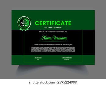 Professional modern Certificates design template