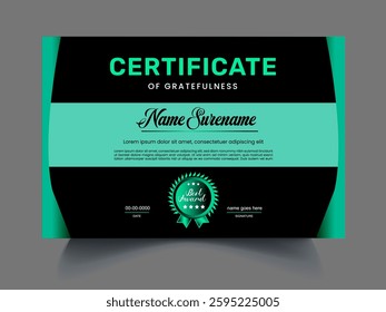 Professional modern Certificates design template
